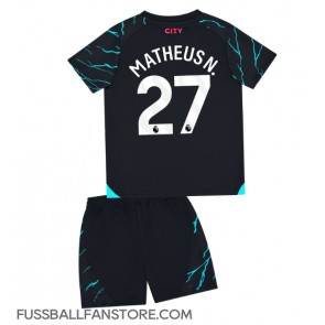 Manchester City Matheus Nunes #27 Replik 3rd trikot Kinder 2023-24 Kurzarm (+ Kurze Hosen)